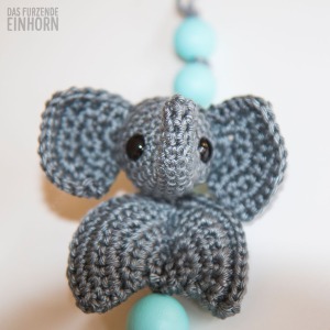 Schnullerkette-Elefant-Detail